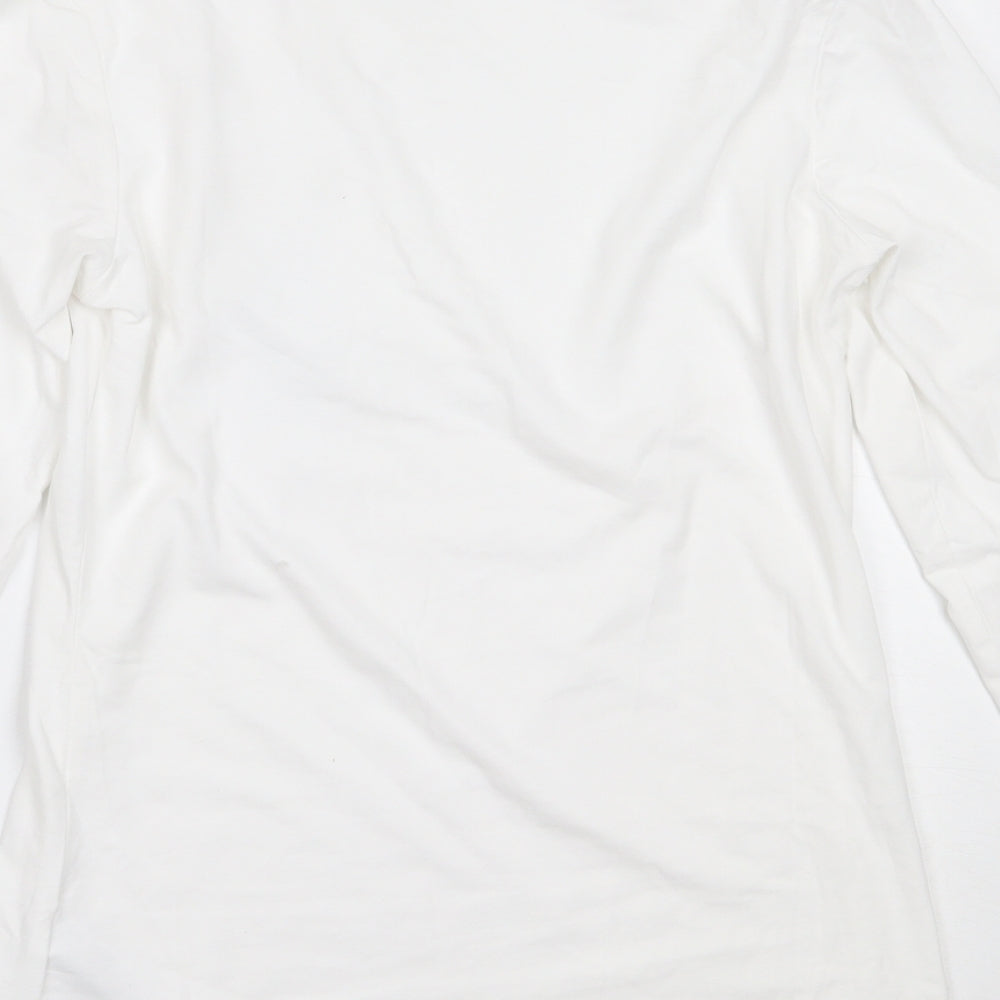 Primark Womens White  Cotton Basic T-Shirt Size S Round Neck
