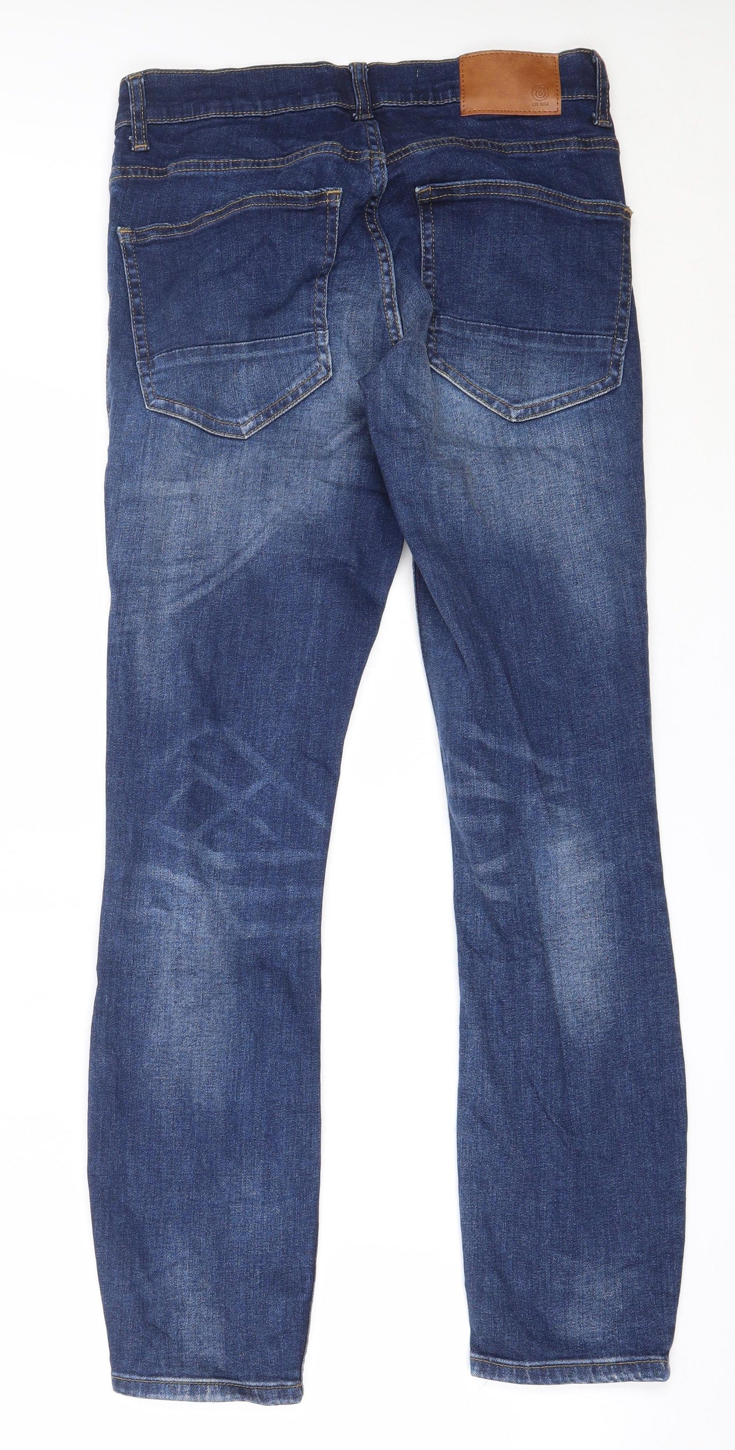 Burton Mens Blue  Cotton Skinny Jeans Size 28 in L29 in Regular