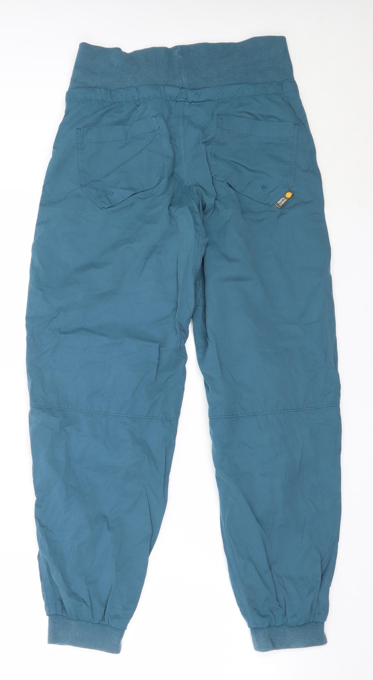 Moon Climbing Womens Blue  Cotton Jogger Trousers Size S L29 in Regular