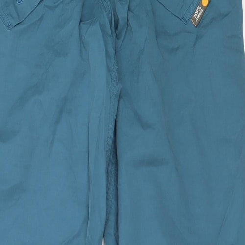 Moon Climbing Womens Blue  Cotton Jogger Trousers Size S L29 in Regular