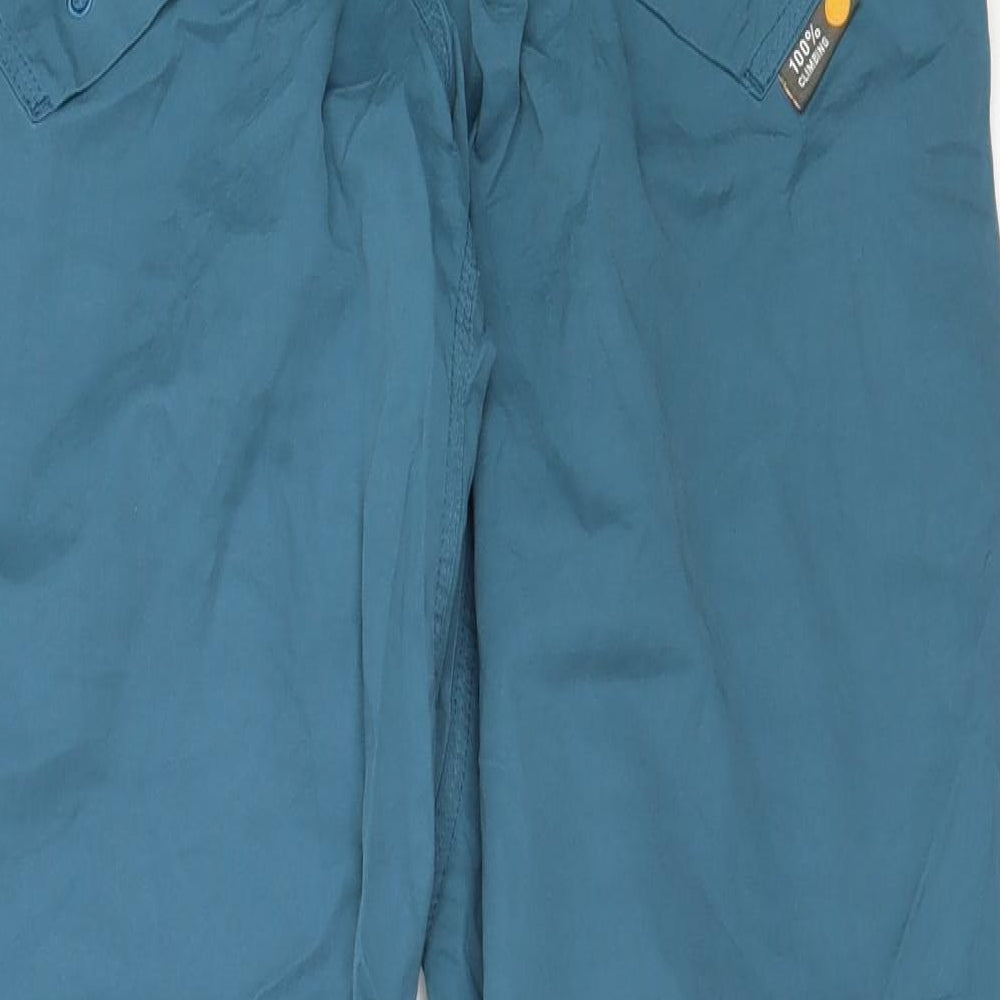 Moon Climbing Womens Blue  Cotton Jogger Trousers Size S L29 in Regular