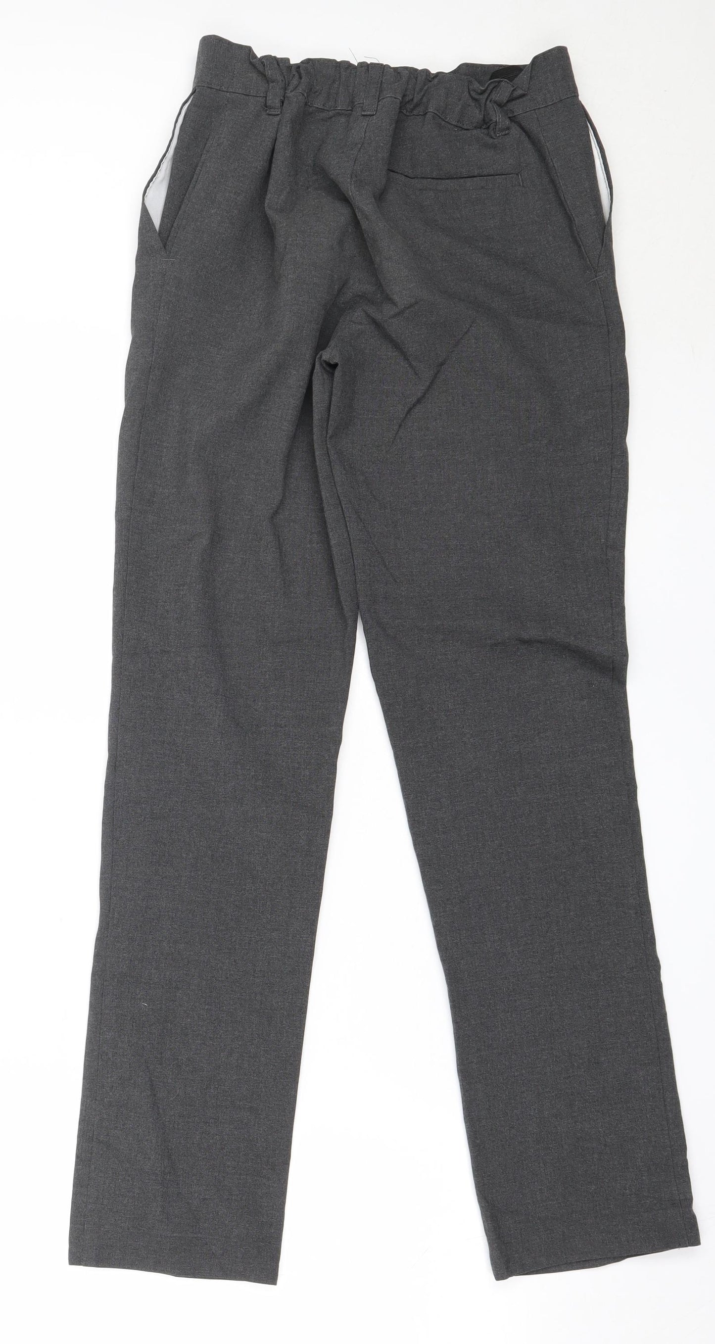 Marks and Spencer Boys Grey  Polyester Dress Pants Trousers Size 13-14 Years  Regular  - school