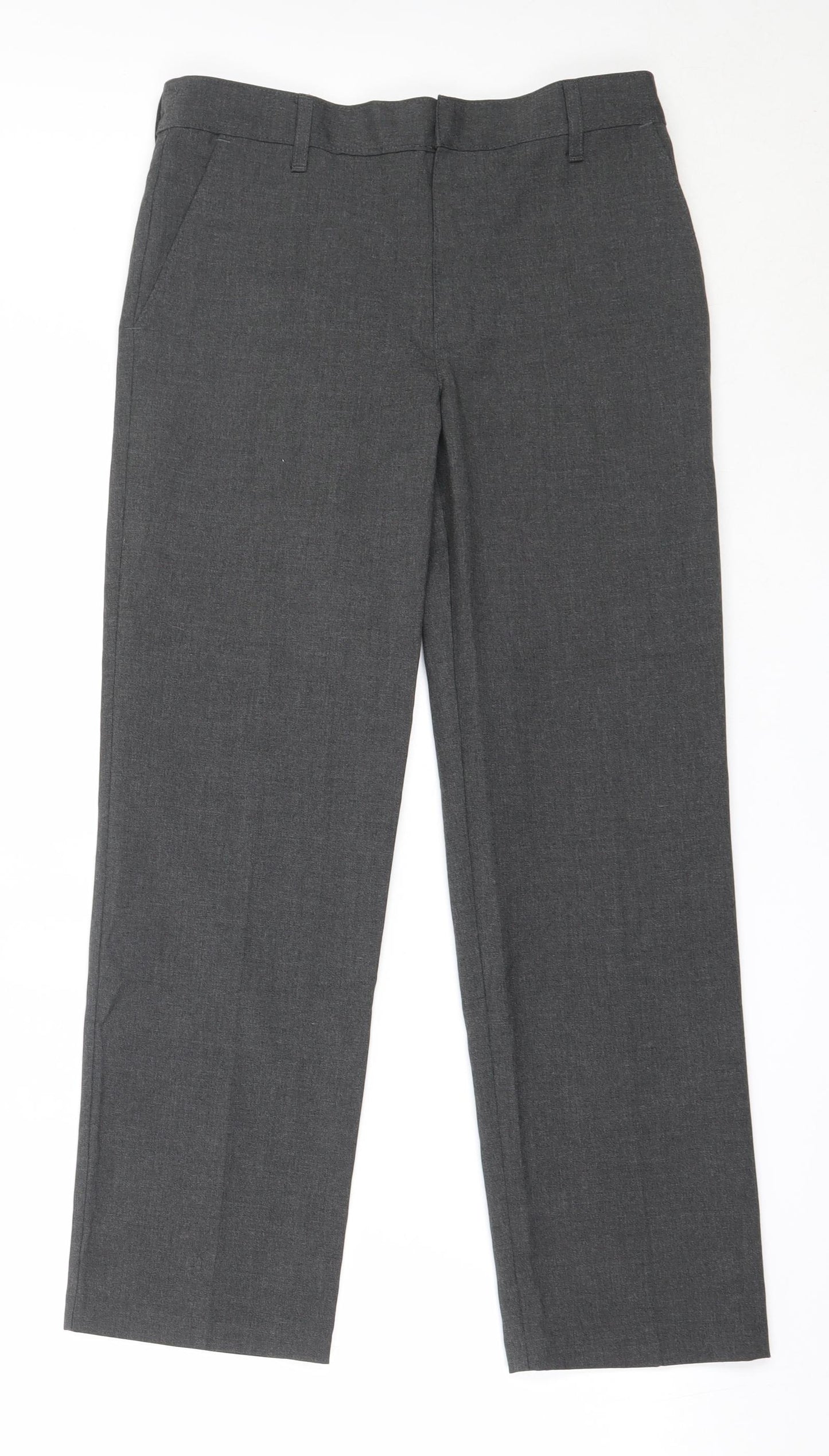 Marks and Spencer Boys Grey  Polyester Dress Pants Trousers Size 10-11 Years  Regular  - school