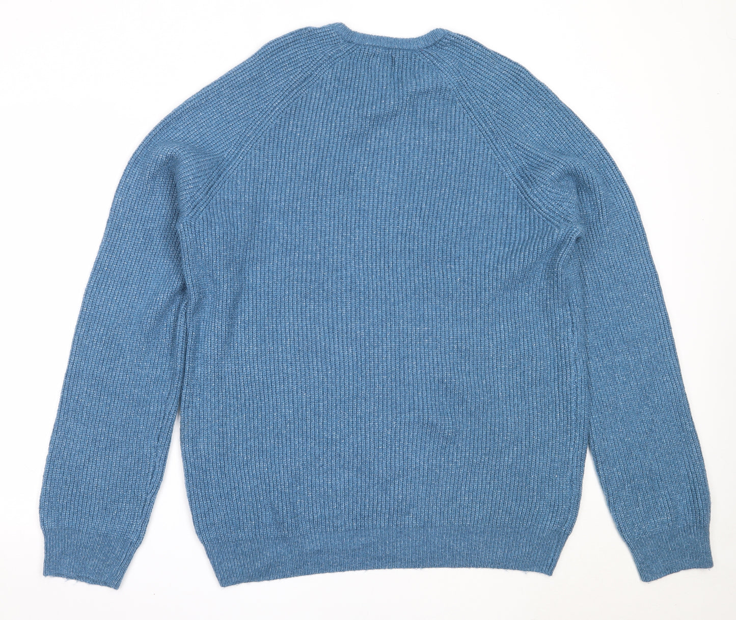 Marks and Spencer Mens Blue Round Neck  Polyamide Pullover Jumper Size XL