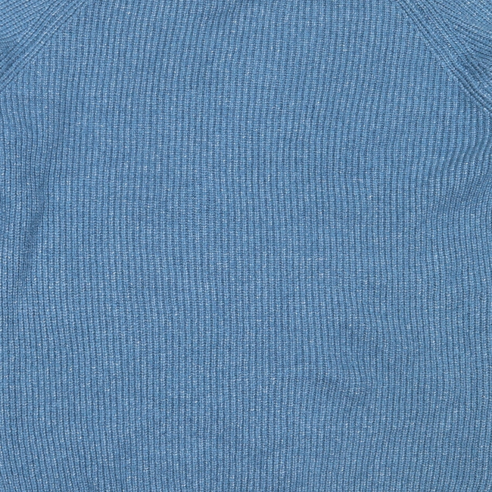 Marks and Spencer Mens Blue Round Neck  Polyamide Pullover Jumper Size XL