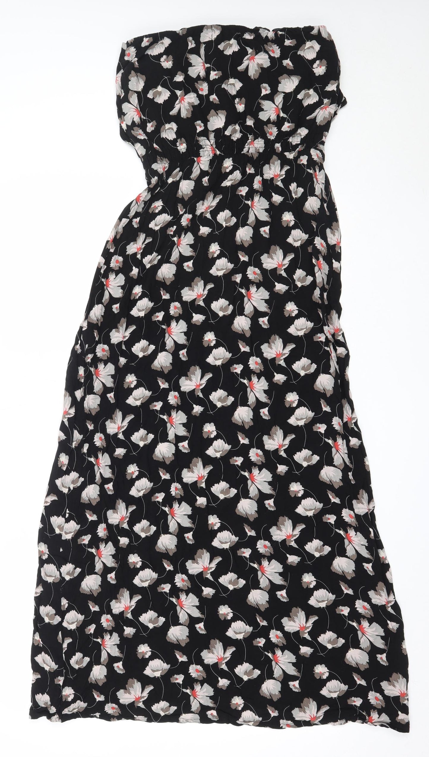 IZABEL Womens Black Floral Polyester Maxi  Size M  Off the Shoulder