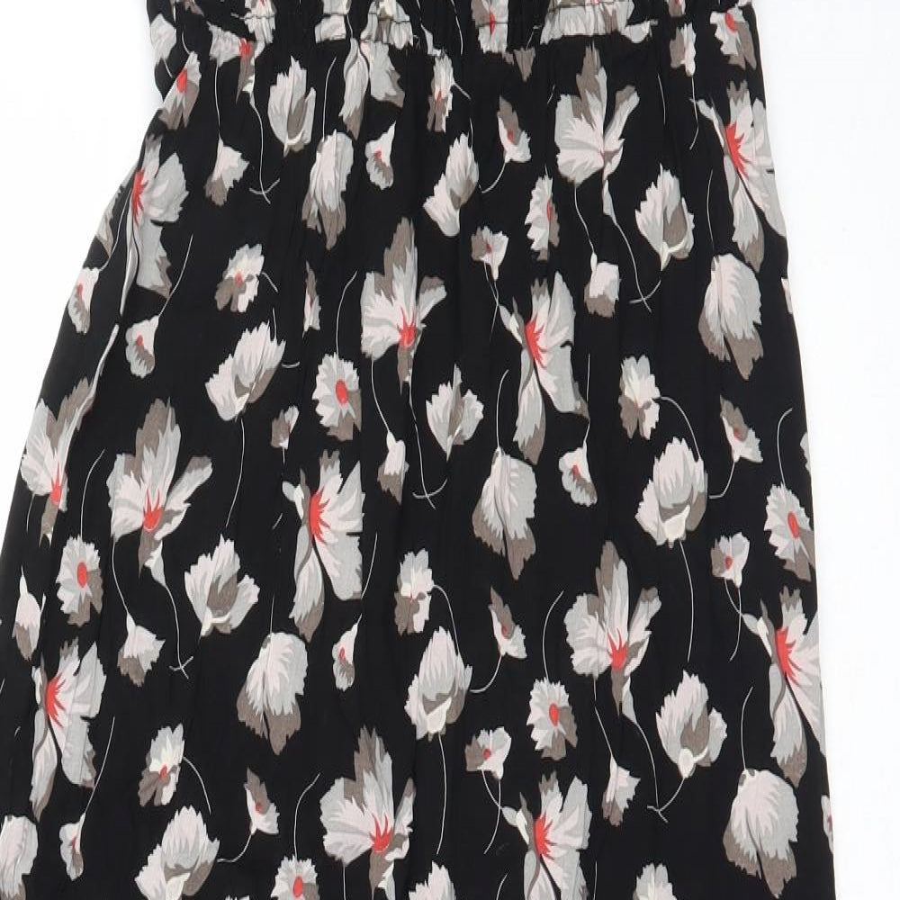 IZABEL Womens Black Floral Polyester Maxi  Size M  Off the Shoulder