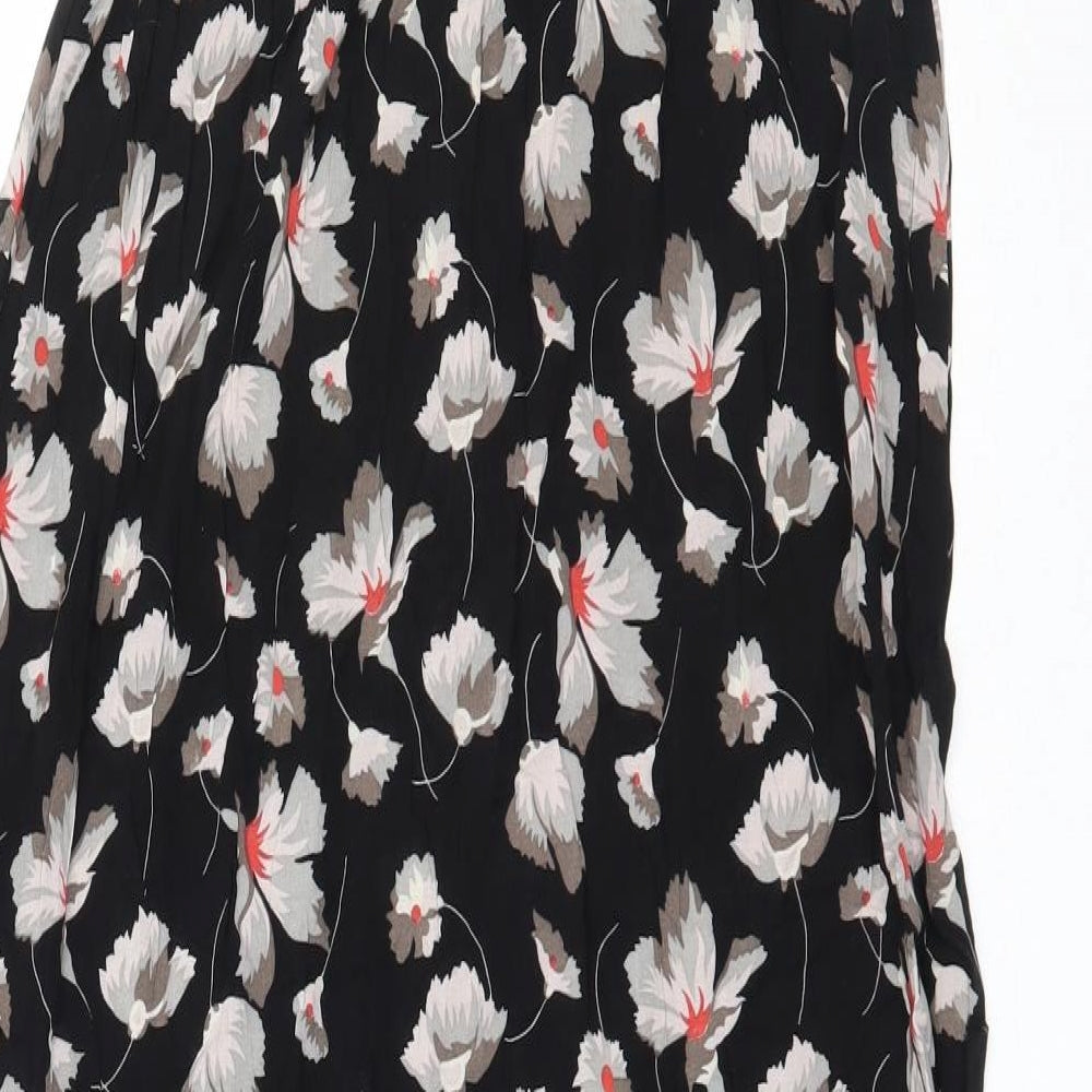 IZABEL Womens Black Floral Polyester Maxi  Size M  Off the Shoulder