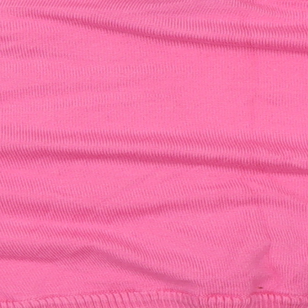 BAY Womens Pink V-Neck  Cotton Cardigan Jumper Size 14