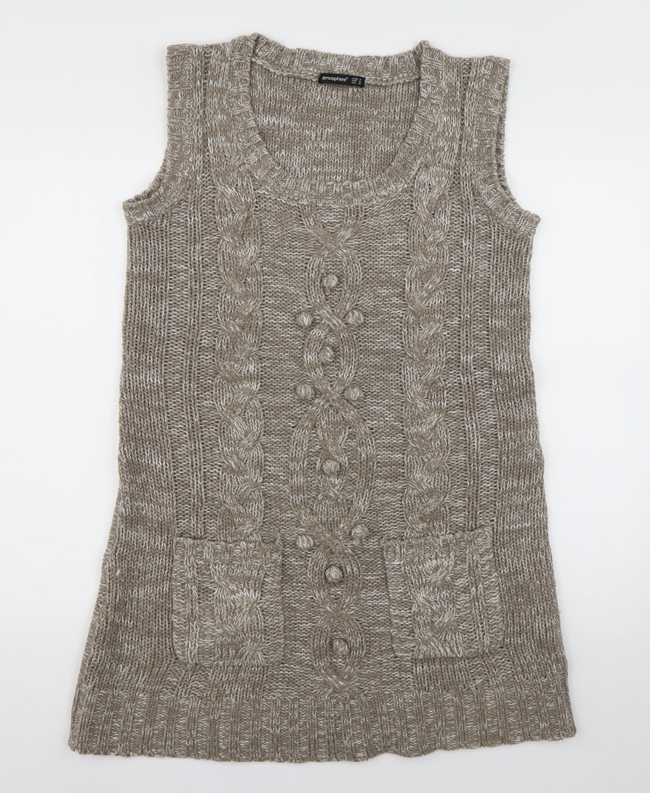 Primark Womens Brown  Acrylic A-Line  Size 18  Scoop Neck Pullover