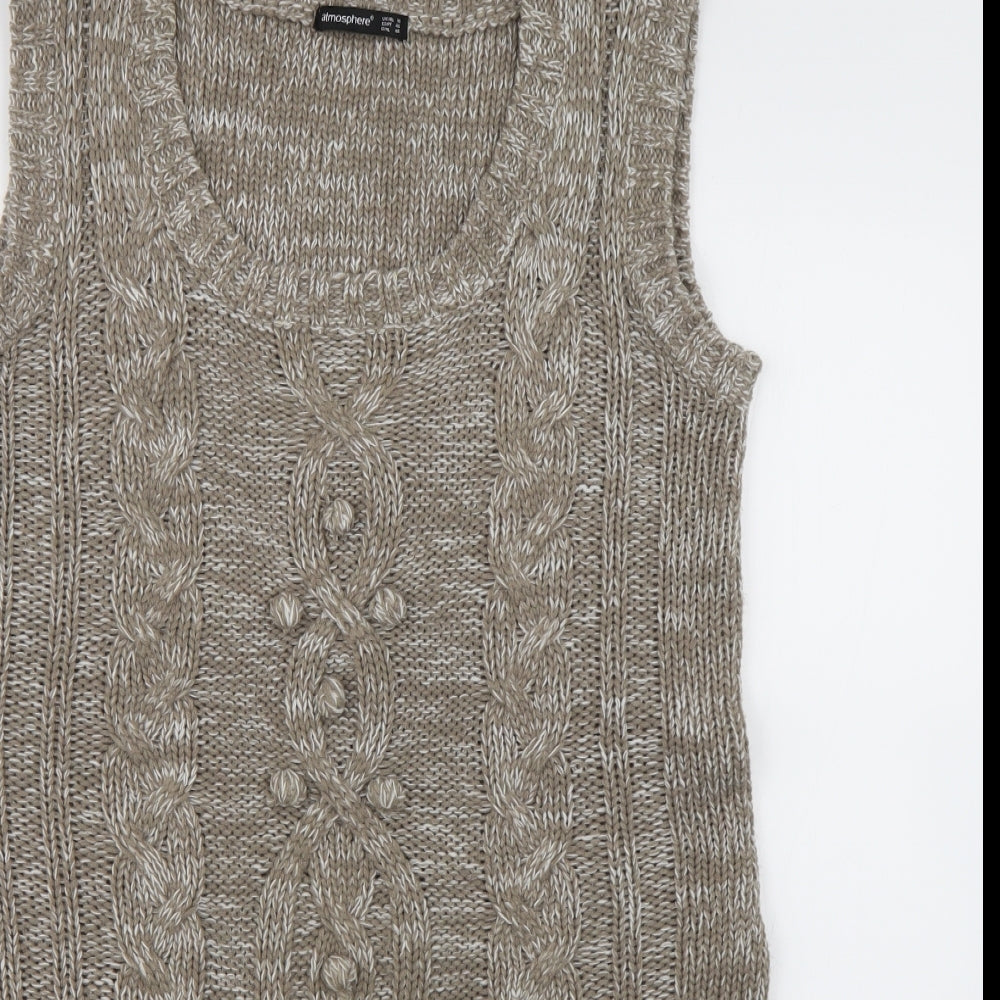 Primark Womens Brown  Acrylic A-Line  Size 18  Scoop Neck Pullover