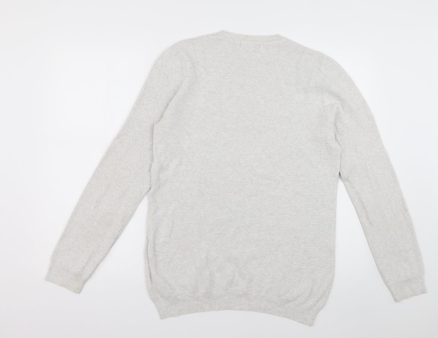 Debenhams Mens Grey Crew Neck  Cotton Pullover Jumper Size XS