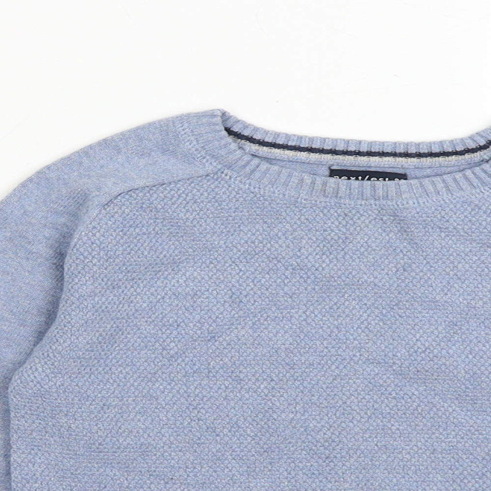 NEXT Boys Blue Crew Neck  Cotton Pullover Jumper Size 2-3 Years  Pullover