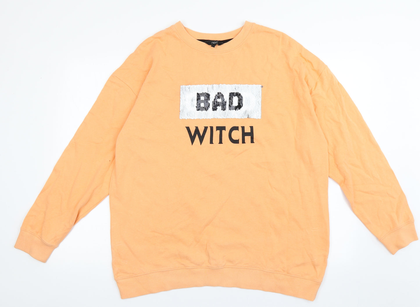 NEXT Womens Pink  Cotton Pullover Sweatshirt Size XL  Pullover - bad witch