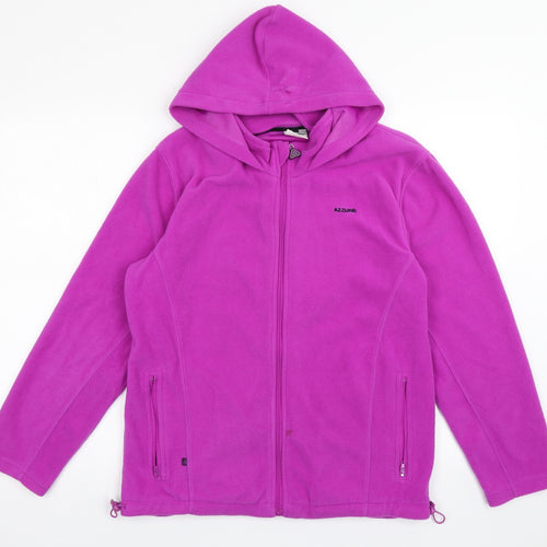 Azzurri Womens Purple  Polyester Full Zip Sweatshirt Size M  Zip