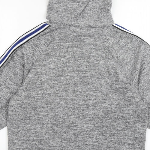 F&F Womens Grey Striped Polyester Pullover Hoodie Size 8  Pullover