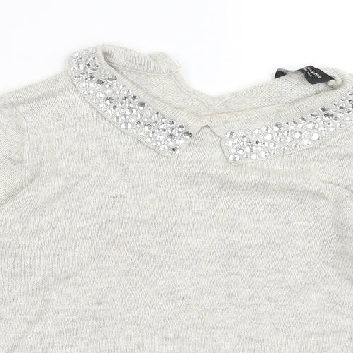 Dorothy Perkins Womens Beige  Nylon Pullover  Size 8  Button