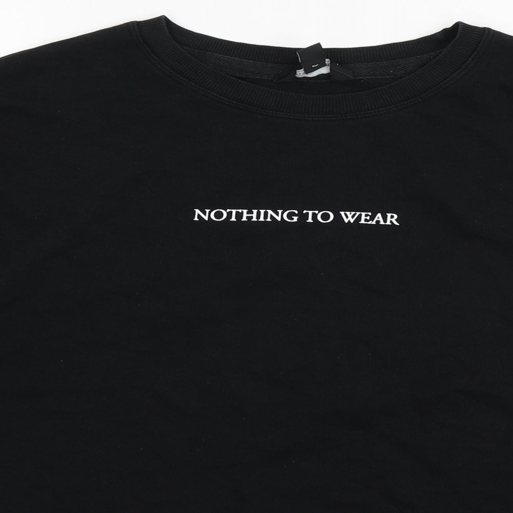 New Look Womens Black  Cotton Pullover  Size M  Pullover - Nothing to Wear