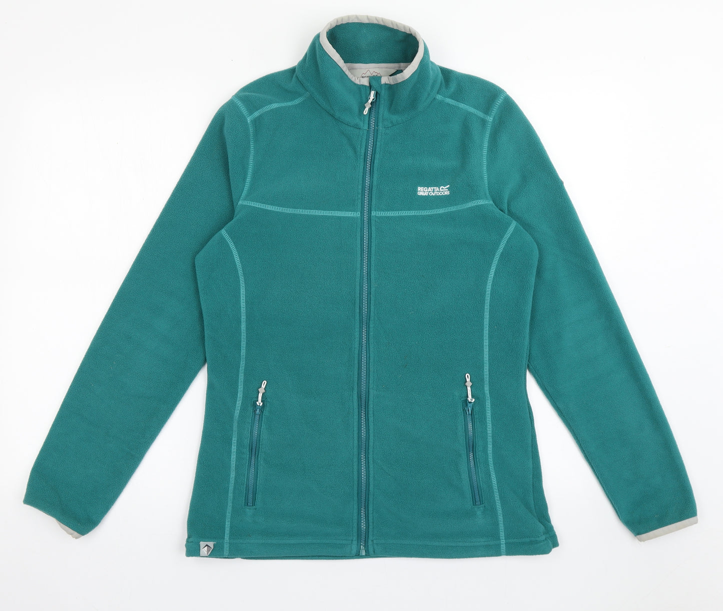 Regatta Womens Green  Polyester Full Zip Sweatshirt Size 12  Zip