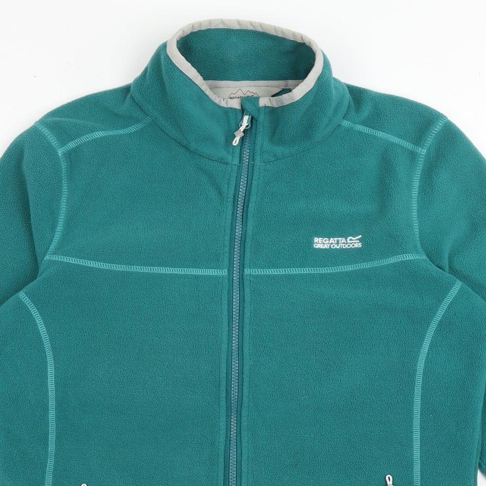 Regatta Womens Green  Polyester Full Zip Sweatshirt Size 12  Zip