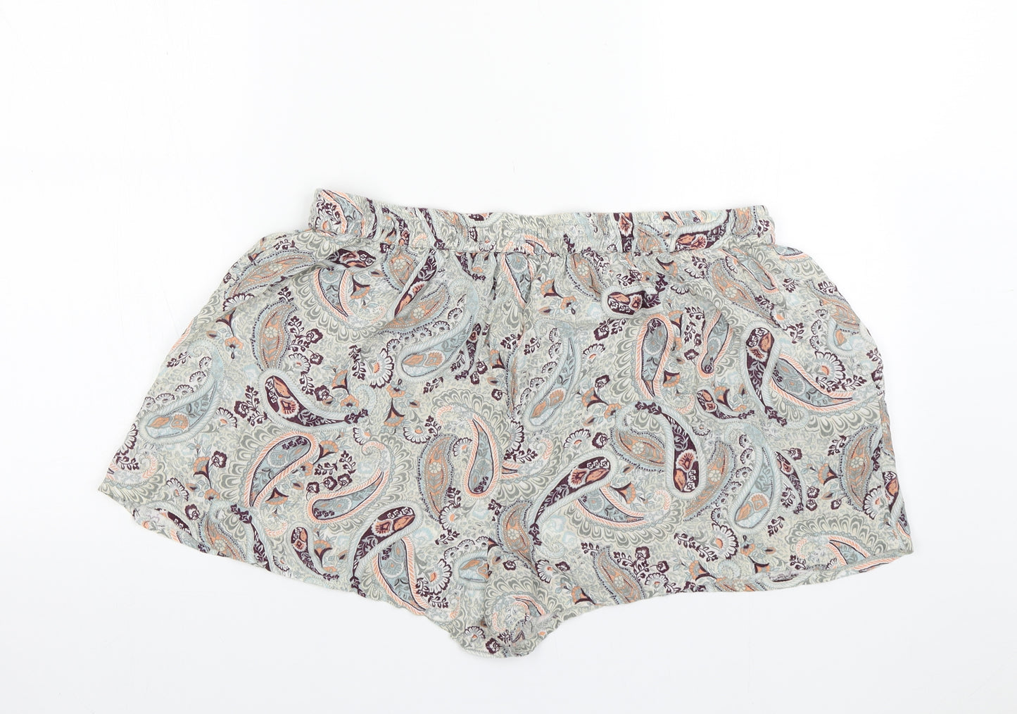 New Look Womens Multicoloured Geometric Viscose Sweat Shorts Size 16 L3 in Regular Tie