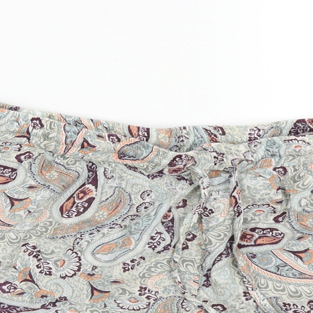 New Look Womens Multicoloured Geometric Viscose Sweat Shorts Size 16 L3 in Regular Tie