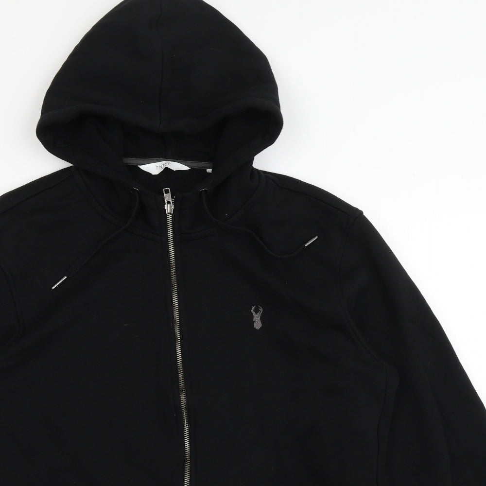 NEXT Mens Black  Cotton Full Zip Hoodie Size M