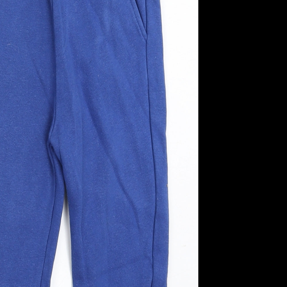 F&F Boys Blue  Cotton Jogger Trousers Size 5-6 Years  Regular Tie