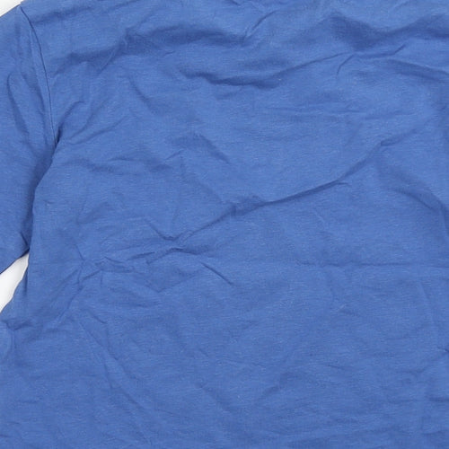 pimark Boys Blue  Cotton Basic Casual Size 7-8 Years Crew Neck Pullover - Dino Dunk
