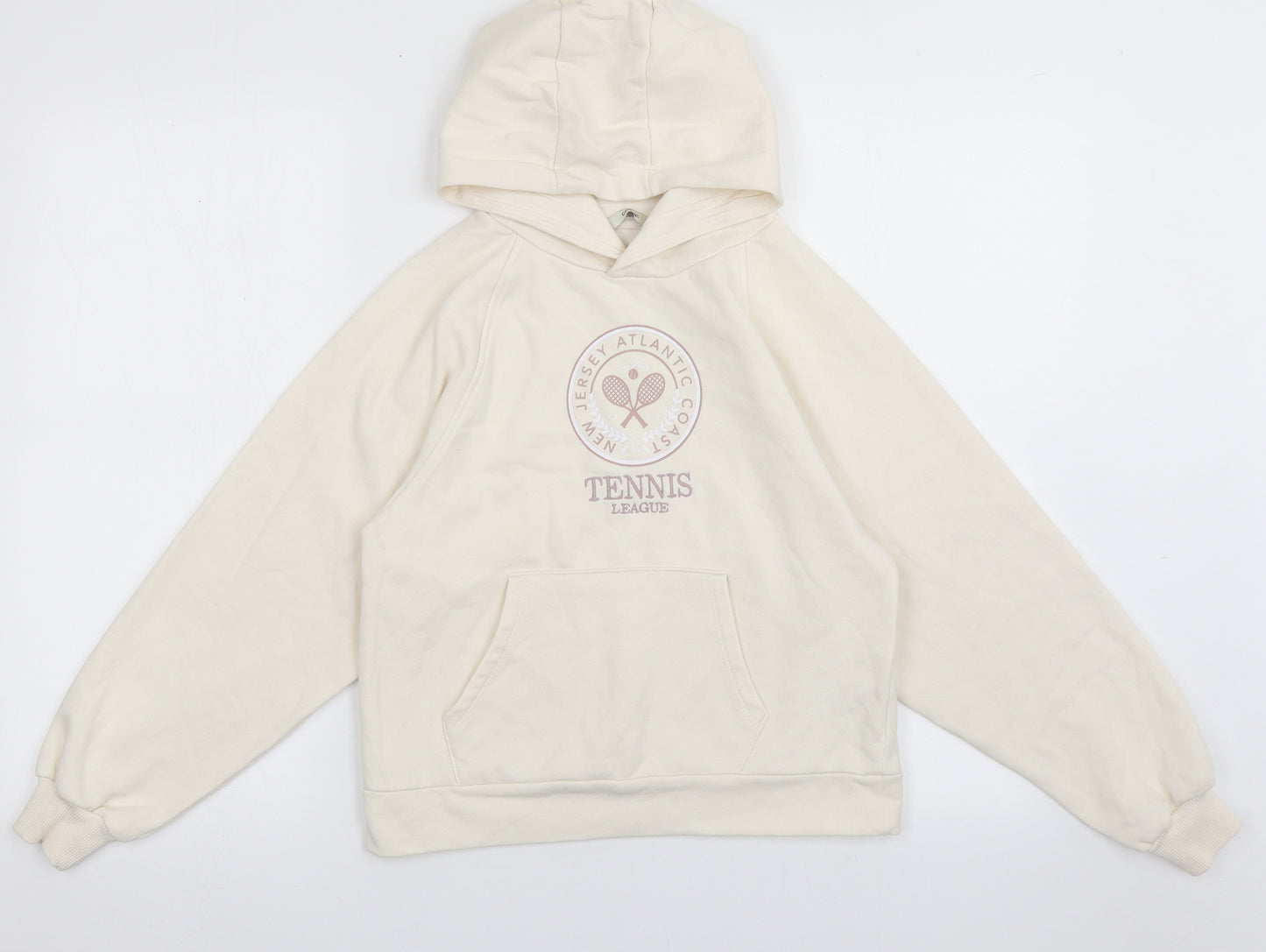 George Girls White  Cotton Pullover Hoodie Size 11-12 Years  Pullover - tennis league