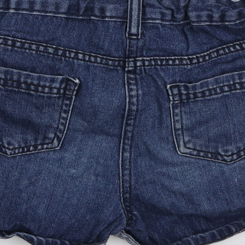 Matalan Girls Blue  Cotton Bermuda Shorts Size 10 Years  Regular Buckle