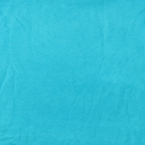 Bonmarché Womens Blue High Neck  Acrylic Pullover Jumper Size S