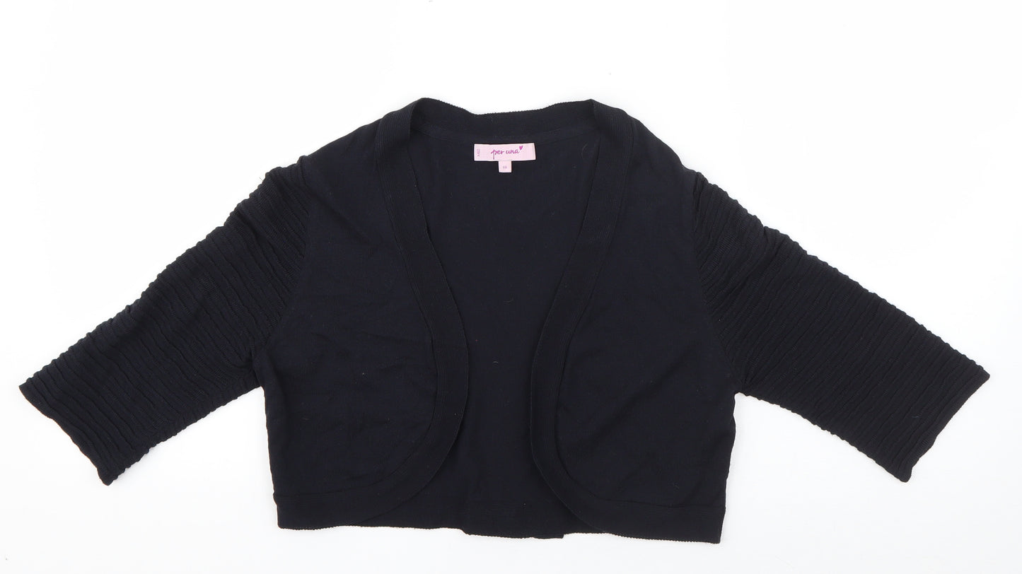 Per Una Womens Blue V-Neck  Viscose Cardigan Jumper Size 10