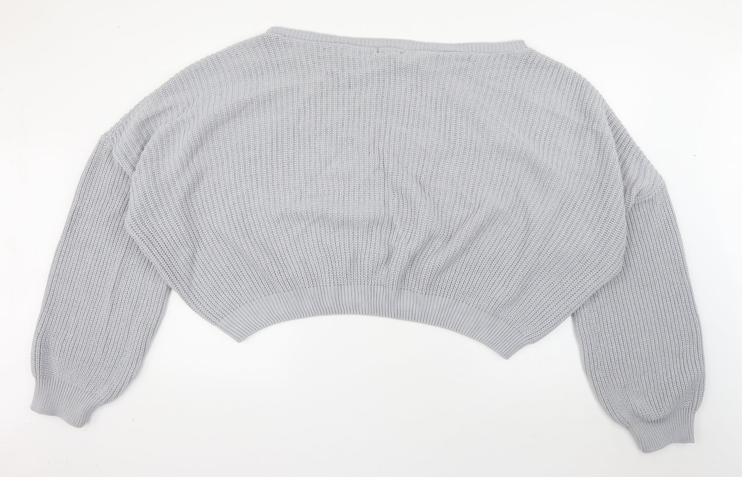 In the Style Womens Grey Boat Neck  Acrylic Pullover Jumper Size 24