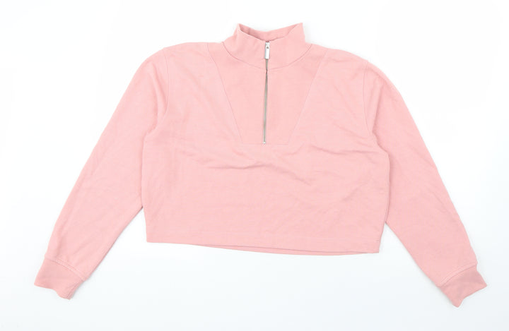 Pimkie Womens Pink  Cotton Pullover Sweatshirt Size M  Pullover