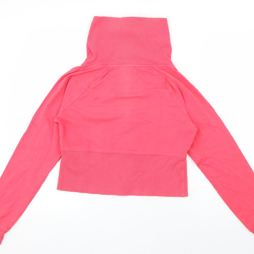 Debenhams Womens Pink  Cotton Full Zip Sweatshirt Size 12  Zip