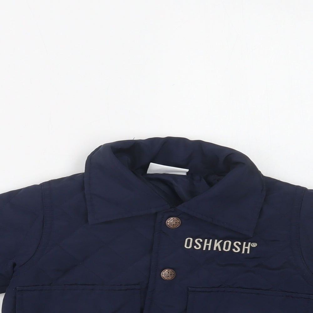 OshKosh Baby Blue   Quilted Jacket Size 12-18 Months   Zip