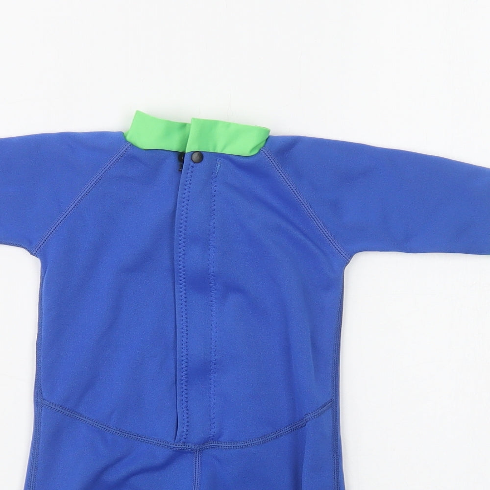 Swim Best Baby Blue  Nylon Coverall One-Piece Size 9-12 Months  Zip - Wetsuit