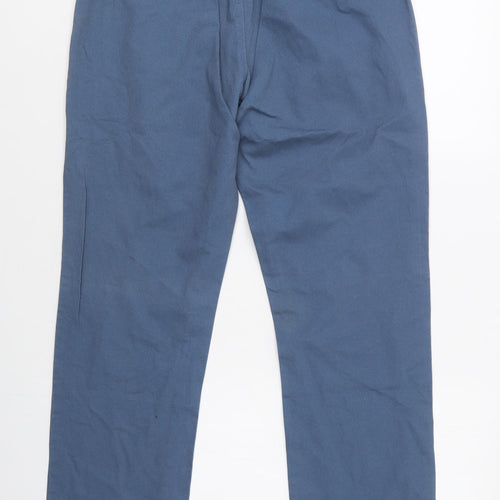 Industrialize Mens Blue  Cotton Chino Trousers Size 34 L32 in Regular Button