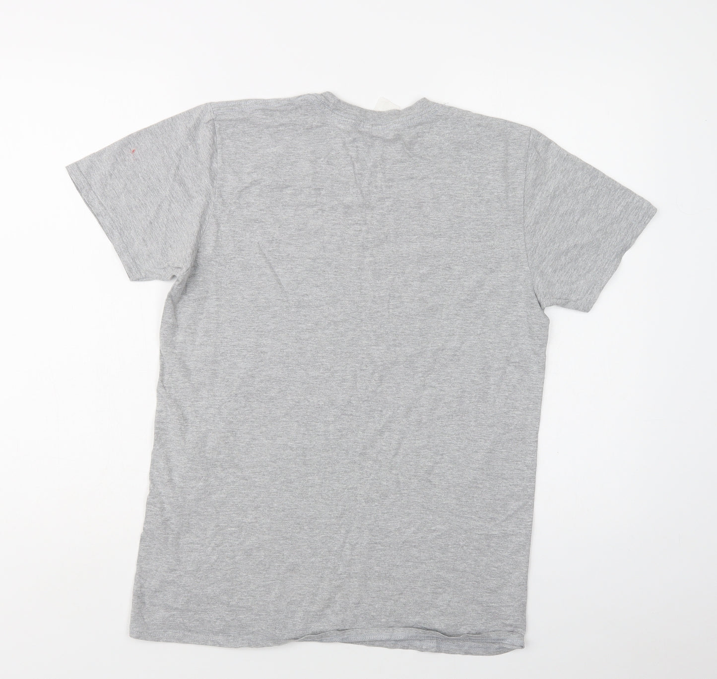 Gildan Womens Grey  Cotton Basic T-Shirt Size M Crew Neck - Hawkins