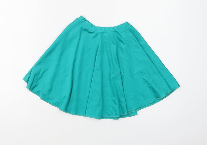 Harlequin Dancewear Girls Green Nylon Skater Skirt Size 5-6 Years Regular