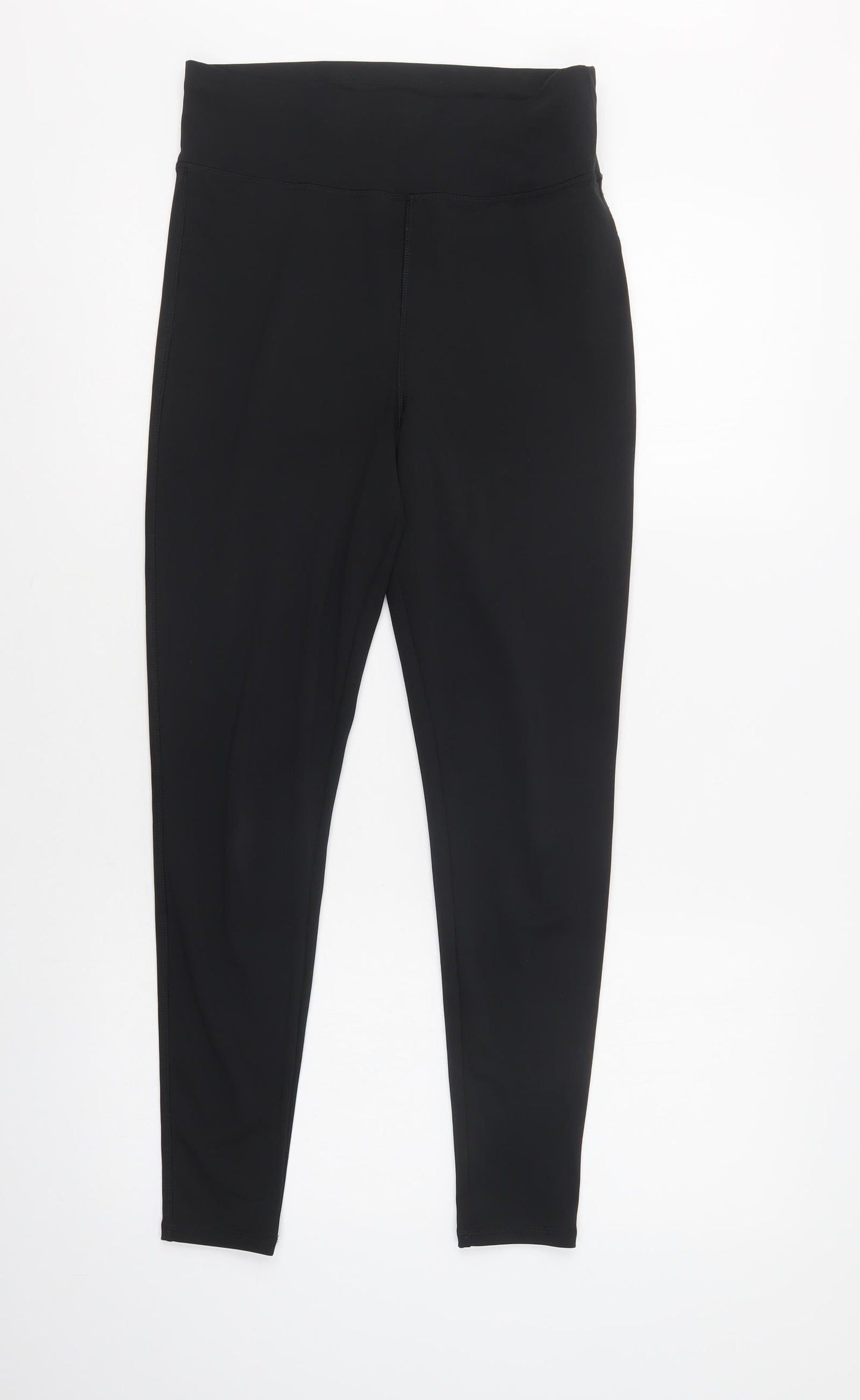 F&F Womens Black  Polyester Compression Leggings Size 12 L28 in Regular