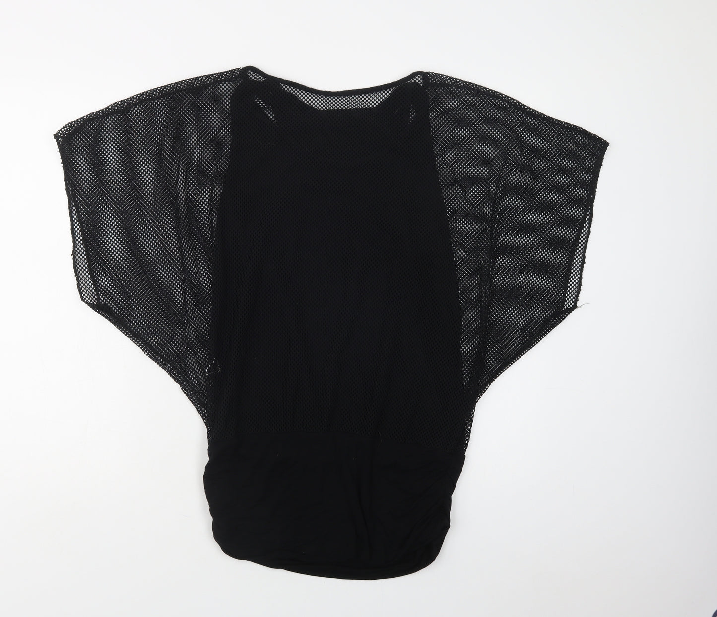 Oui Womens Black  Viscose Basic Blouse Size S Crew Neck