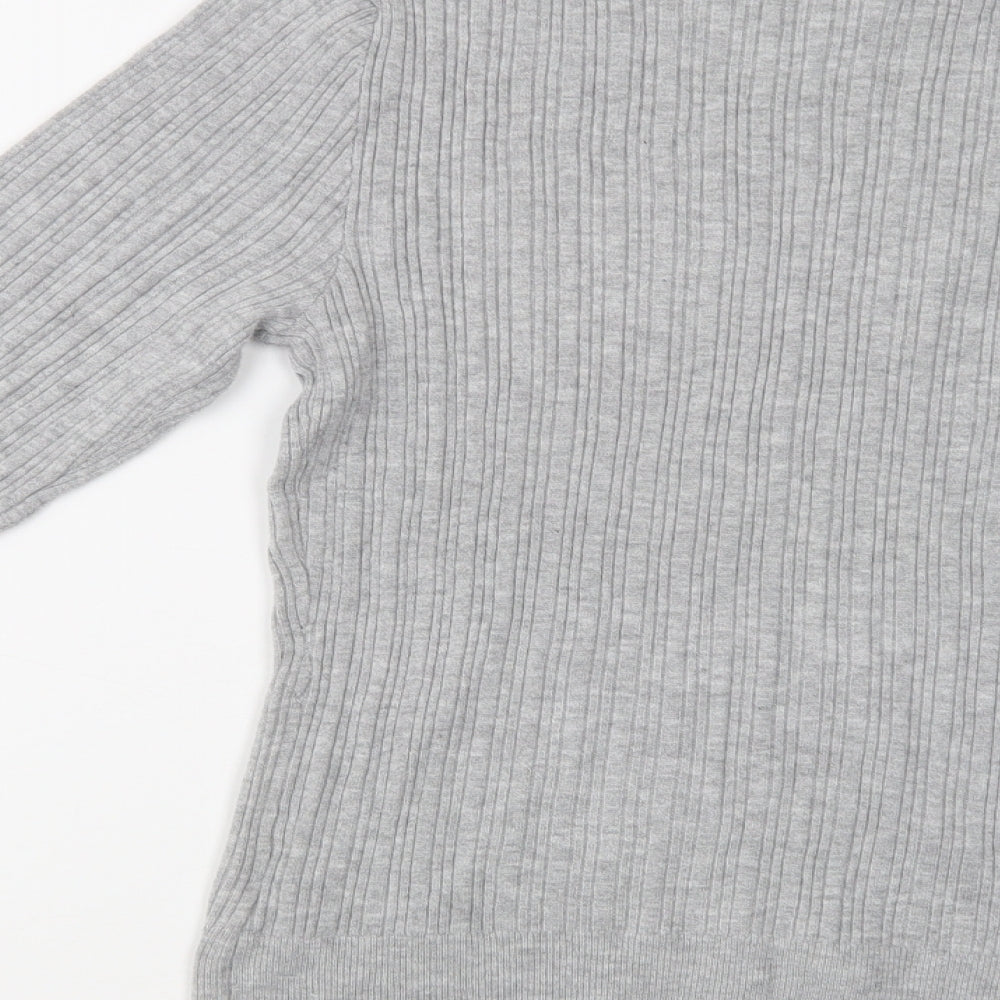 Primark Womens Grey Crew Neck  Viscose Shrug Jumper Size L