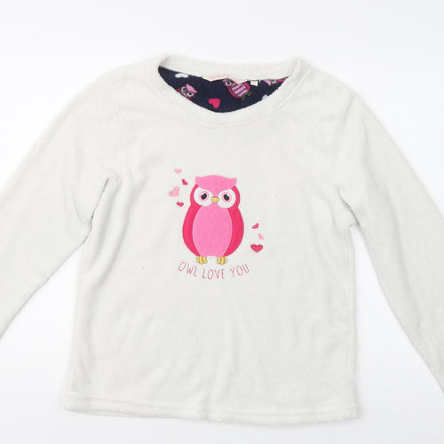 Forever Dreaming Womens White  Polyester Top Pyjama Top Size M   - Owl