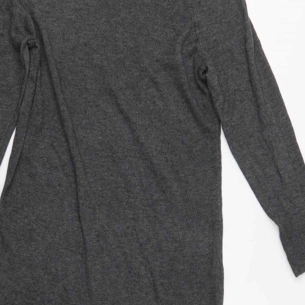 NEXT Womens Grey  Acrylic Jumper Dress  Size 12  Roll Neck