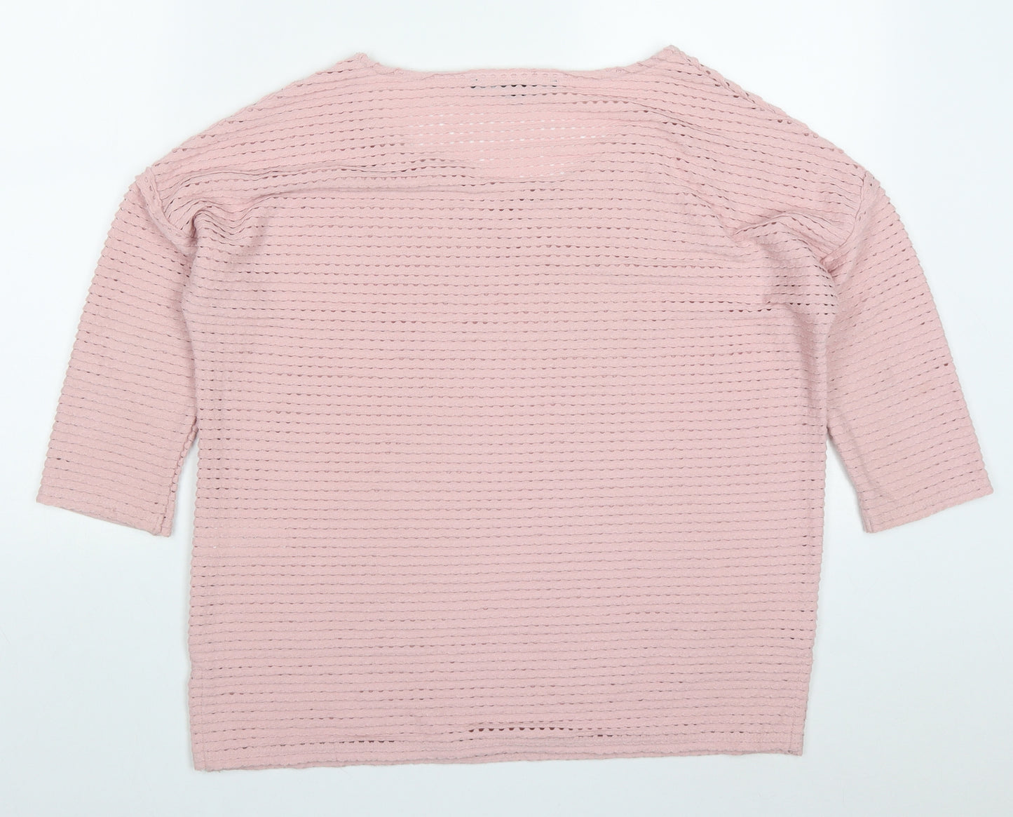 French Connection Womens Pink Round Neck  Polyester Pullover Jumper Size S