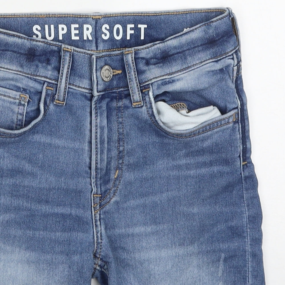 H&M Boys Blue  Cotton Bermuda Shorts Size 9-10 Years  Regular