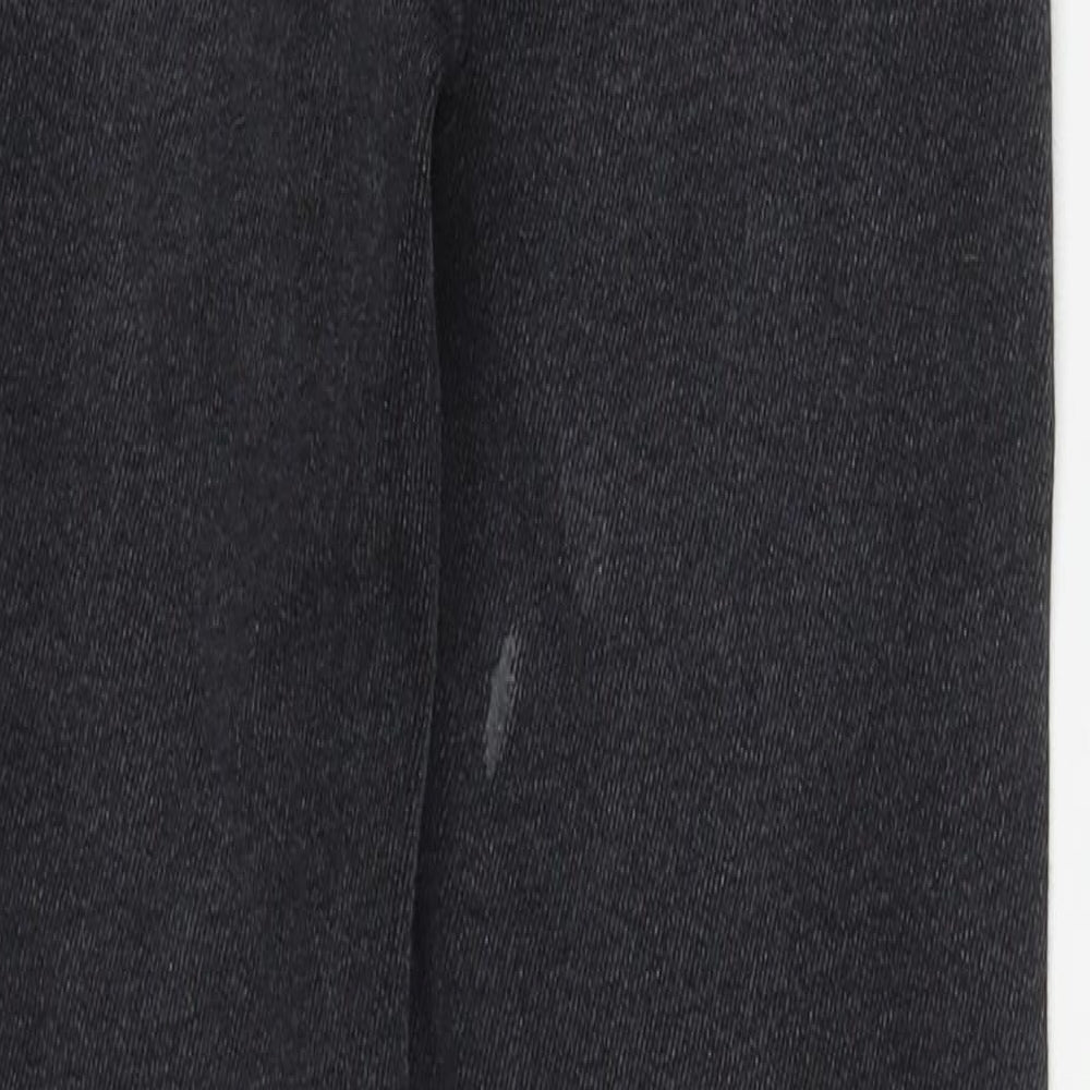 Zara Womens Grey  Cotton Skinny Jeans Size 10 L27 in Regular Button