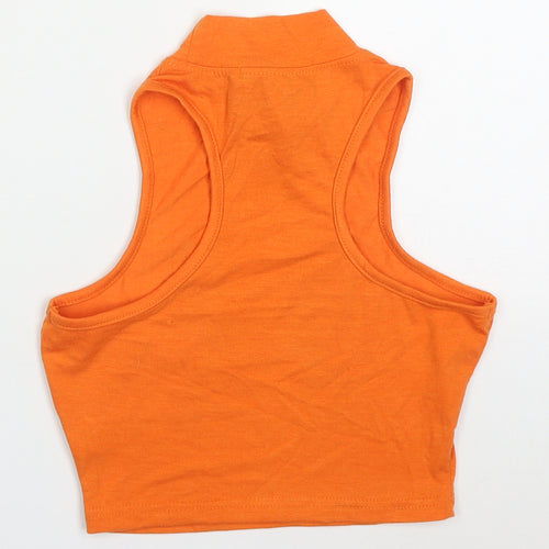 Daisy Street Womens Orange  Polyester Cropped Tank Size 8 Round Neck - Dragons